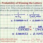 probability to win the lottery